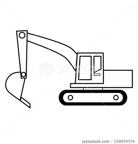 Illustration of excavator car Illustration of excavator car 139970724