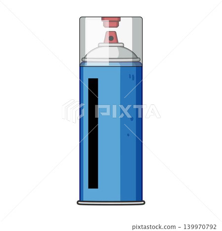 Blue spray paint can illustrating street art 139970792