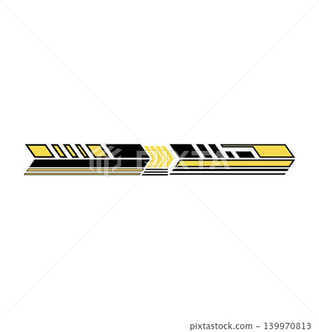 Dynamic graphic racing sport car sticker design 139970813