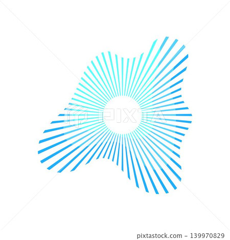Abstract sonic boom wave impact creating blue lines Abstract sonic boom wave impact creating blue lines 139970829