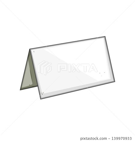 White blank place card for event seating White blank place card for event seating 139970933