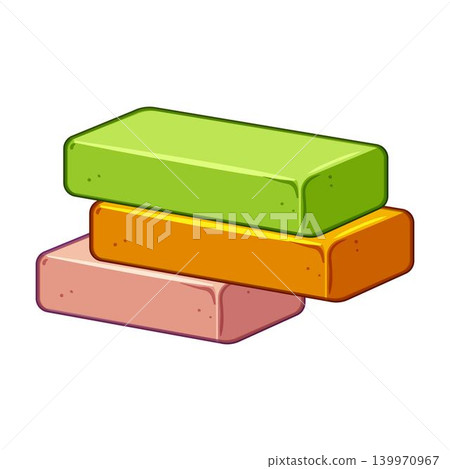 Colorful modeling clay blocks stacking creative toy fun Colorful modeling clay blocks stacking creative toy fun 139970967