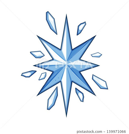 Ice blast magic freezing winter burst icon 139971066