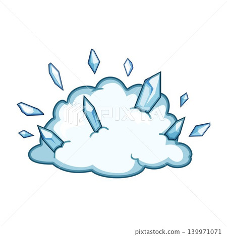 Ice blast impact creating cold winter explosion 139971071