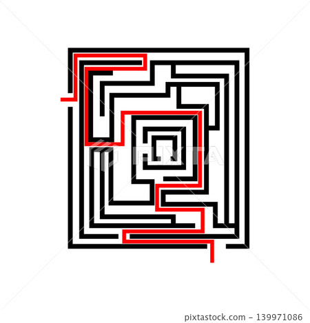 Finding solution in complex geometric line maze Finding solution in complex geometric line maze 139971086