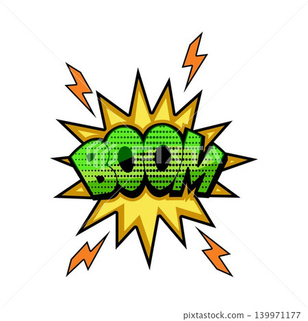 Boom text effect creating comic book sound Boom text effect creating comic book sound 139971177