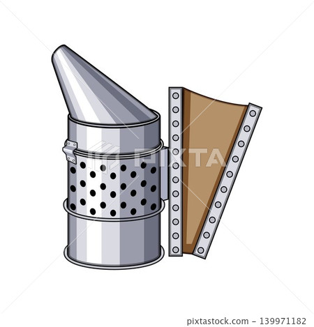 Beekeeping smoker tool protecting bees and handler Beekeeping smoker tool protecting bees and handler 139971182