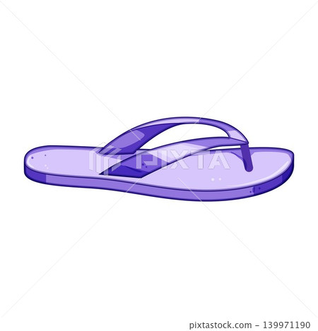Purple flip flop footwear for sunny beach vacation Purple flip flop footwear for sunny beach vacation 139971190