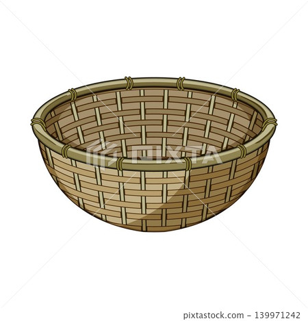 Bamboo woven basket bowl for food serving Bamboo woven basket bowl for food serving 139971242