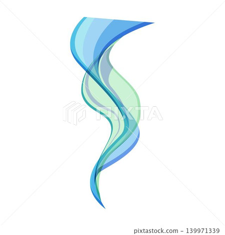 Flowing abstract blue green wave stream design Flowing abstract blue green wave stream design 139971339