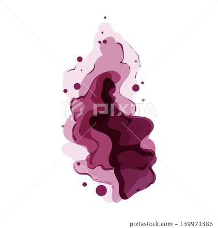 Abstract purple ink bleed paper cut effect Abstract purple ink bleed paper cut effect 139971386