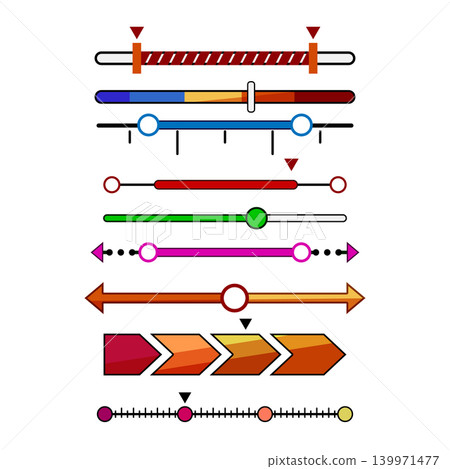 User interface elements selecting range and progress User interface elements selecting range and progress 139971477
