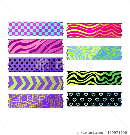 Decorative duct tape strips vector collection Decorative duct tape strips vector collection 139971506