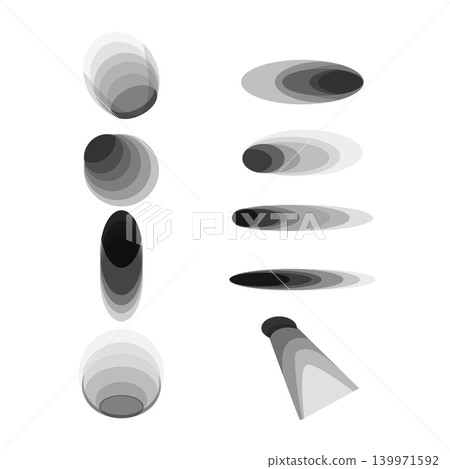 Abstract radial gradient shapes creating soft shadows effect Abstract radial gradient shapes creating soft shadows effect 139971592