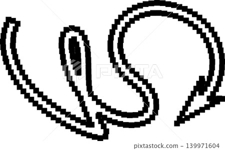 Arrows pixel different shapes and directions Arrows pixel different shapes and directions 139971604
