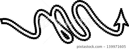 Arrows pixel different shapes and directions 139971605