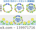 Father's Day design resource collection: Yellow rose wreath banner (hand-drawn and embroidered style) 139971716