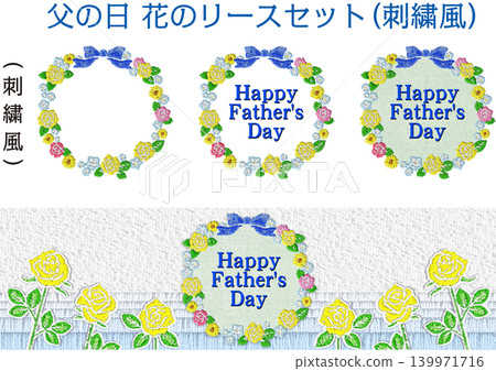 Father's Day design resource collection: Yellow rose wreath banner (hand-drawn and embroidered style) Father's Day design resource collection: Yellow rose wreath banner (hand-drawn and embroidered style) 139971716