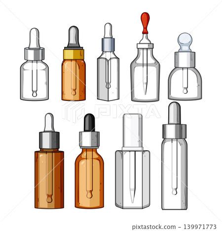 Dropper bottles set for cosmetics and health products 139971773