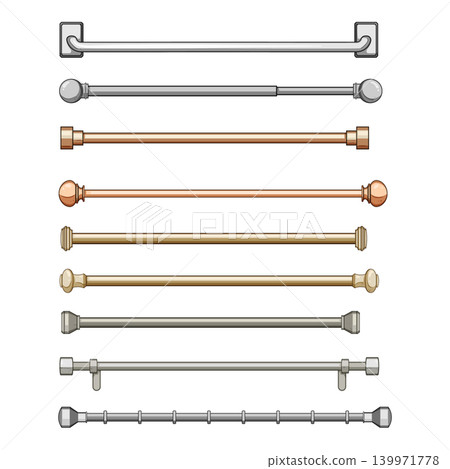 Curtain rods collection for home window treatments 139971778