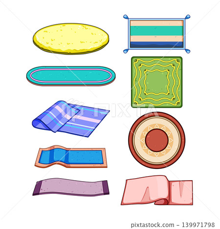 Various colorful carpets and rugs collection 139971798