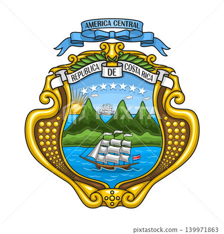 Vector Costa Rican Coat of Arms 139971863