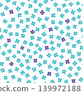 A hydrangea pattern with hand-painted light blue as the main color. 139972188