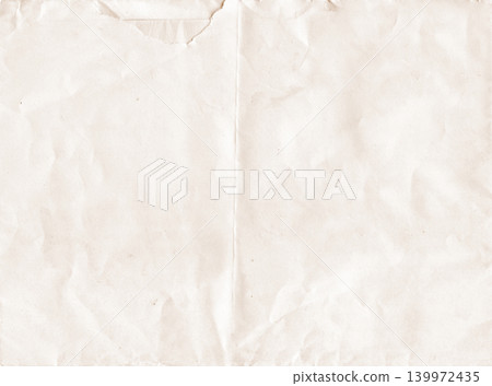 Aged white paper texture with fold Aged white paper texture with fold 139972435