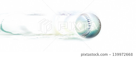 A 3D illustration of a baseball flying at high speed while emitting smoke. A 3D illustration of a baseball flying at high speed while emitting smoke. 139972668