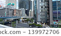 The cityscape of the Shinbashi-Shiodome area, where the elevated Metropolitan Expressway runs. 139972706