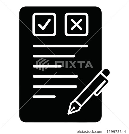 Checklist document with pencil icon for business to do list office concept Checklist document with pencil icon for business to do list office concept 139972844
