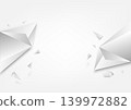 Abstract Low Poly White and Gray Geometric Background 139972882