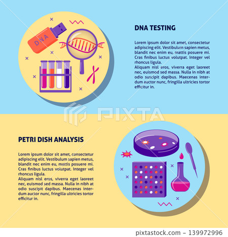 DNA testing and analysis medical banner template in flat style DNA testing and analysis medical banner template in flat style 139972996