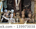 Souls in Purgatory statues on the altar of the Holy Cross in Our Lady of Jerusalem Church at Trski Vrh in Krapina, Croatia 139973038