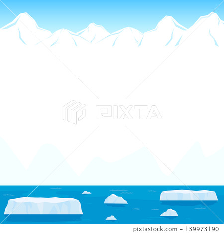 Arctic ice floes and snow-capped mountains frame_square Arctic ice floes and snow-capped mountains frame_square 139973190