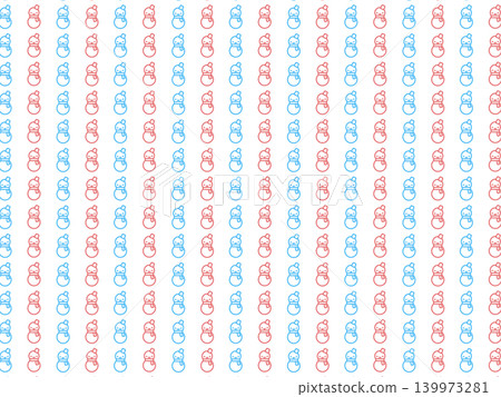 Red and blue snowman background material Red and blue snowman background material 139973281