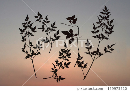 An endlessly vast sky. Leaves dance freely in the clear blue sky. The great universe. An endlessly vast sky. Leaves dance freely in the clear blue sky. The great universe. 139973310