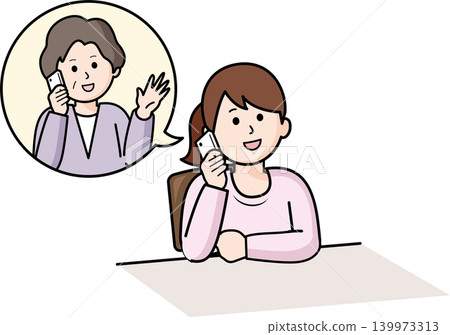 A woman calls to check on the safety of her family. A woman calls to check on the safety of her family. 139973313