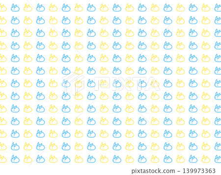 Blue and yellow snow rabbit background material Blue and yellow snow rabbit background material 139973363