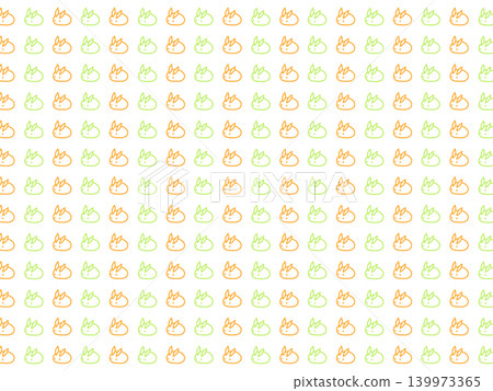 Green and orange snow rabbit background material 139973365