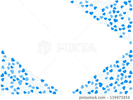 Heart pattern background Blue 3 colors border and solid color heart Heart pattern background Blue 3 colors border and solid color heart 139973858