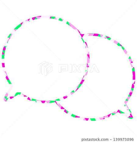 Stained glass style speech bubble, triangular pattern, overlapping conversation Stained glass style speech bubble, triangular pattern, overlapping conversation 139973896