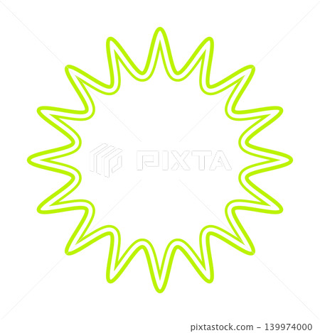 Simple colored line speech bubble with rounded and jagged shapes Simple colored line speech bubble with rounded and jagged shapes 139974000