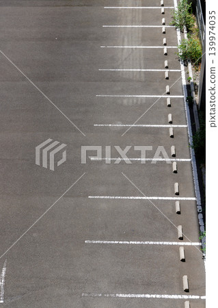 Parking lot where no cars are parked. Parking lot where no cars are parked. 139974035