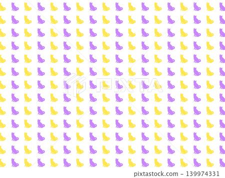 Yellow and purple dog background material Yellow and purple dog background material 139974331