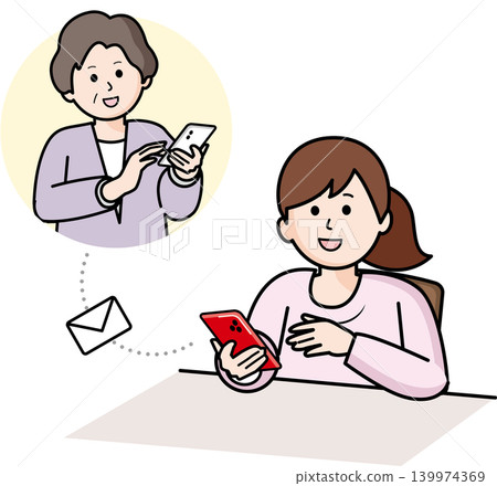 A woman checks on the safety of her family via email. 139974369