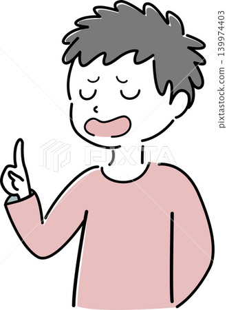 一個簡單的插圖,描繪了一個男人用厭惡的表情指著(建議、警告、訓誡、指導/人)。 一個簡單的插圖,描繪了一個男人用厭惡的表情指著(建議、警告、訓誡、指導/人)。 139974403