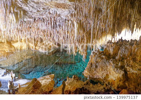 Drach Caves, Majorca Spain - Underground Stalactite and Stalagmite Formation 139975137
