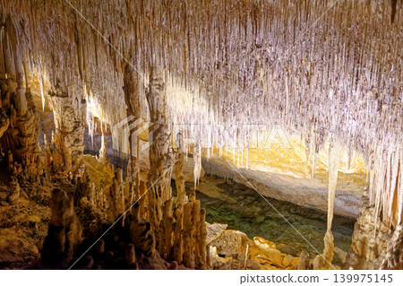 Drach Caves, Majorca Spain - Underground Stalactite and Stalagmite Formation Drach Caves, Majorca Spain - Underground Stalactite and Stalagmite Formation 139975145