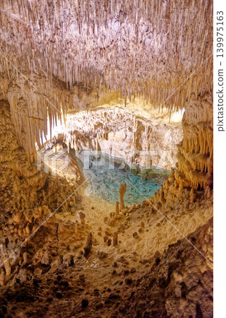 Drach Caves, Majorca Spain - Underground Stalactite and Stalagmite Formation Drach Caves, Majorca Spain - Underground Stalactite and Stalagmite Formation 139975163